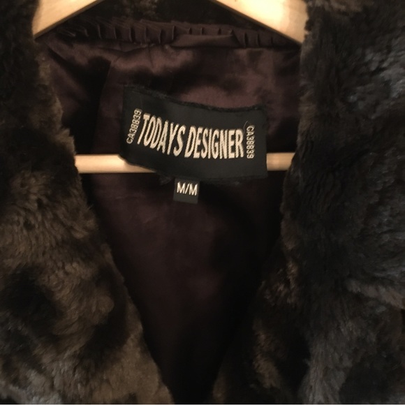 Brown faux fur winter jacket - Picture 2 of 5